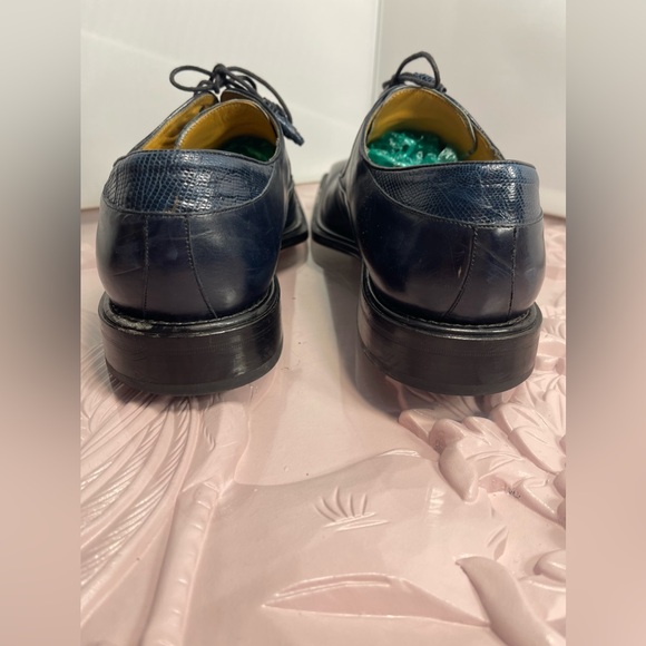 MEZLAN 😍CELLINI- LIZARD #29976 Blue  Dress Shoes Men’s 10 1/2M - Picture 8 of 16